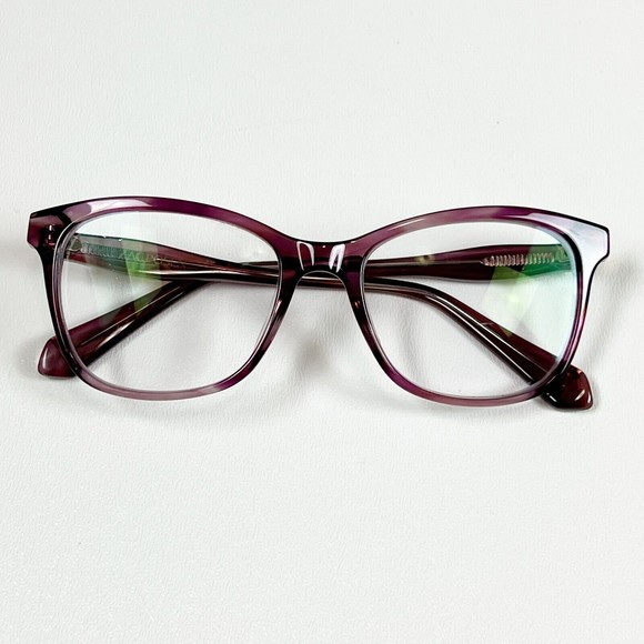 ZAC POSEN Deeda EYEGLASSES Frame Purple TORTOISE Cat Eye 51-17-135 Full Rim main image 12